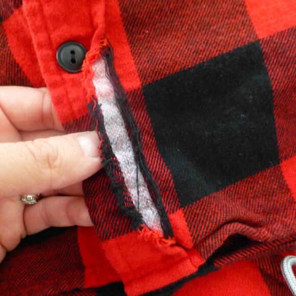 Gap Shirt Mens Large Flannel Button Up Buffalo Check Plaid Red Outdoor - Picture 4 of 8